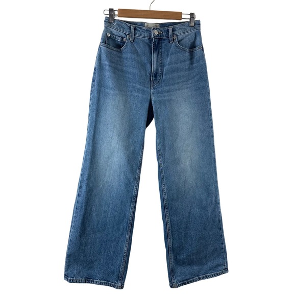 Everlane Women's Denim Jeans Organic Cotton The Way High Leg Flare Size 27 - Picture 1 of 14